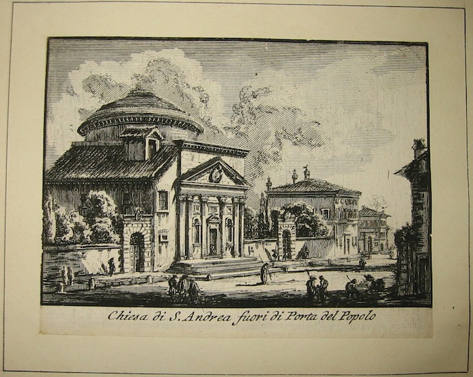 Piranesi Francesco (1758-1810) Chiesa di S. Andrea fuori di Porta del Popolo 1800 Parigi 